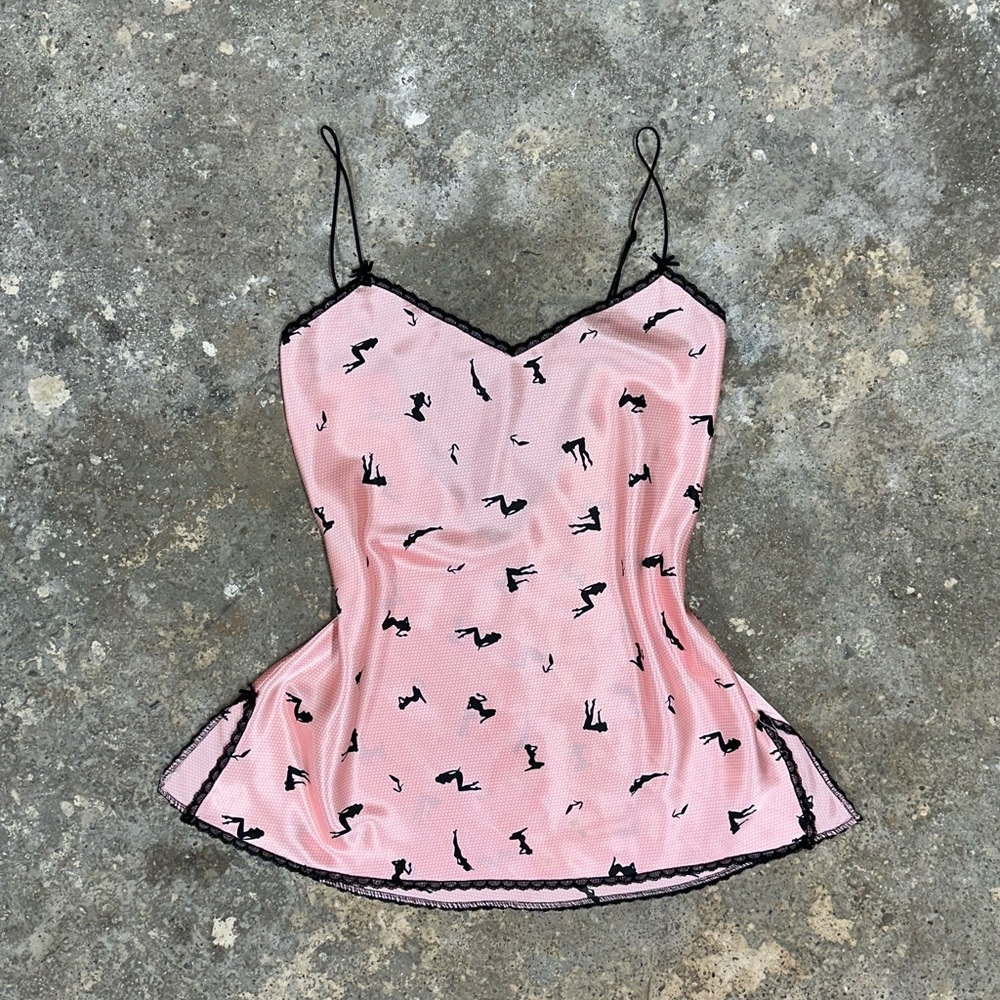 Vintage La Senza Pink Sexy Girl Graphic Lingerie Top
